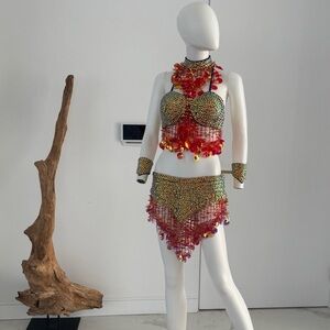 5 Piece Belly Dance Burning Man Coachella Costume